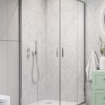 ОВАЛНА ДУШ КАБИНА С ПЛЪЗГАНЕ ALIENTA 80Х80