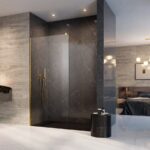 СТАЦИОНАРЕН ПАРАВАН  MODO NEW II ЗЛАТО блясък ОТ 70 СМ. ДО 100 СМ.